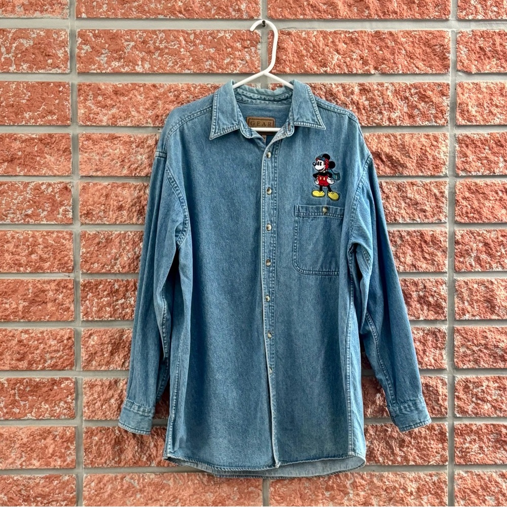 Gear For Sports Light Blue Denim Mickey shirt